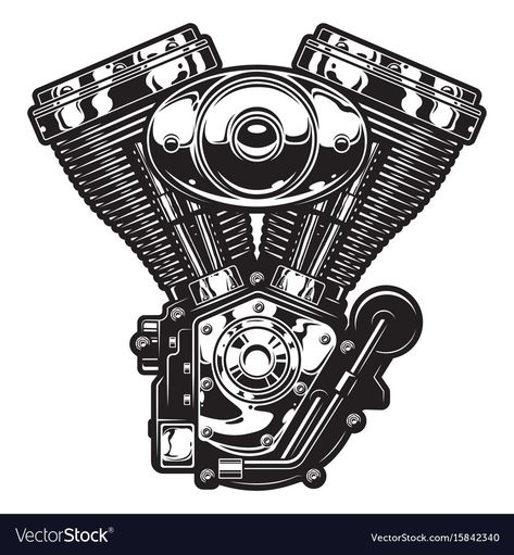 V Twin Engine Tattoo, Harley Davidson Skull Logo, Harley Davidson Drawing, Nft Illustration, Sp2 Vw, V Twin Engine, Gentleman Tattoo, Engine Tattoo, Harley Davidson Custom Bike