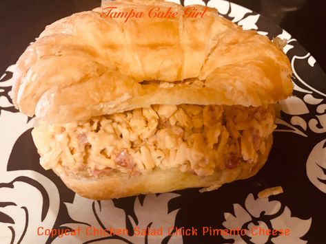 Copycat Chicken Salad Chick Pimento Cheese – Tampa Cake Girl Pimento Chicken Salad, Pimento Cheese Chicken Salad, Chicken Salad Chick Pimento Cheese, Pimento Recipes, Restraunt Recipes, Copycat Chicken Salad Chick, Copycat Chicken Salad, Sandwiches Appetizers, Chicken Salad Chick