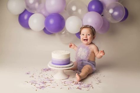 Smash Cake Purple, Purple Cake Smash, Cake Smash Girl, Cake Smash Inspiration, Cake Smash Theme, Purple Cake, Cake Smash Ideas, Smash Cake Girl, Purple Cakes