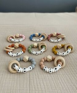 Thoughtful Baby Gifts, Wooden Teether, Texture Drawing, Dummy Clips, Silicone Teether, Baby Teethers, Personalised Baby, Teething Toys, Baby Keepsake