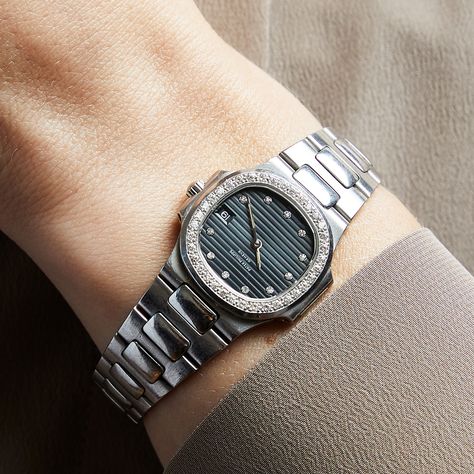 Patek Philippe Nautlilus, ladies watch. Philip Patek Women, Patek Philippe Watches Women, Women Patek Philippe, Patek Philippe Women, Ladies Patek Phillipe Nautilus, Patek Philippe Women Twenty 4, Patek Philippe Aquanaut 5167, Heart Rate Monitor Watch, Patek Philippe Watches