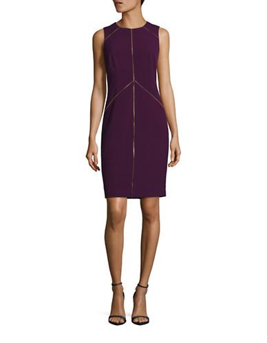 CALVIN KLEIN Calvin Klein Sleeveless Sheath Dress. #calvinklein #cloth # Women Work Dresses, Adulting Outfits, Winter Office Outfits, Wear To Work Dress, Work Dresses For Women, Mini Sheath Dress, Work Dresses, Sleeveless Sheath Dress, Office Outfits