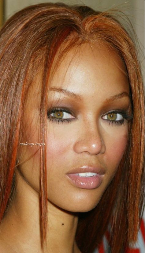 Tyra Banks Makeup, 2000’s Makeup, 2000s Makeup Looks, 90s Makeup Look, Tyra Banks, Cute Makeup Looks, Dark Skin Makeup, Makeup Obsession, Pretty Makeup