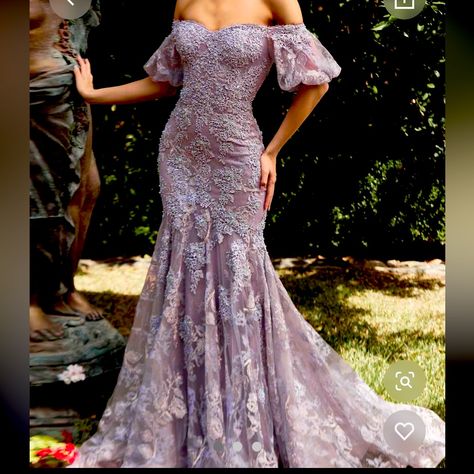 Never Worn, Bought For My Brothers Wedding But Didn’t Think It Was Fancy Enough, Perfect Shape, Willing To Answer All Questions, Beautiful Breathtaking Dress Plum Wedding Dress The Bride, Purple Gold Wedding Dress, Lavender And White Wedding Dress, Lavender Mother Of The Bride Dress, Purple Wedding Dress The Bride, Purple Elegant Dresses, Navy Purple Wedding, Purple And White Wedding Dress, Purple Fantasy Dress