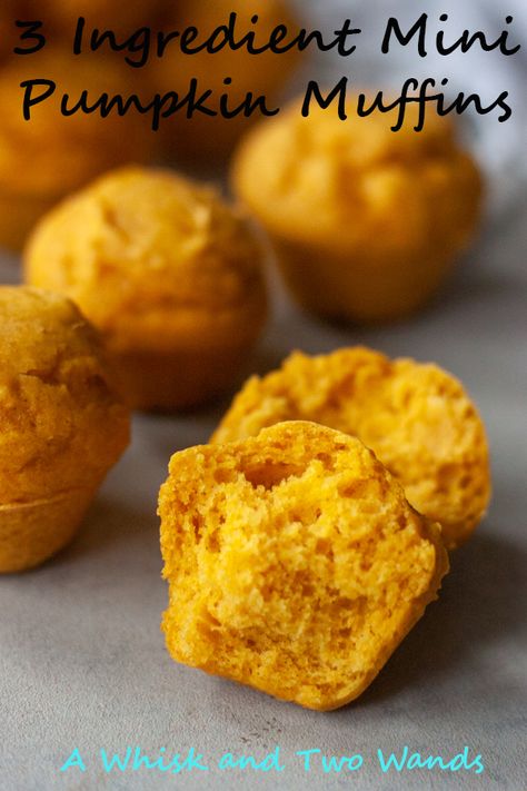 Pumpkin Oat Mini Muffins, Pumpkin Mini Muffins Easy, 3 Ingredient Pumpkin Muffins, Pumpkin Mini Muffins, Pumpkin Spice Mini Muffins, Pumpkin Breads, Mini Pumpkin Muffins, Date Muffins, Pumpkin Dump Cake Recipe