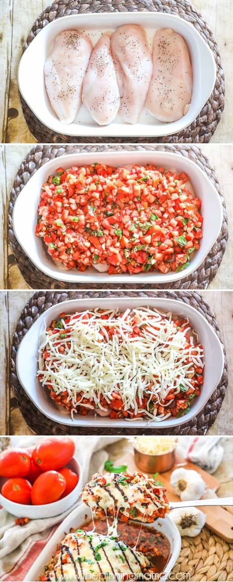 Bruschetta Chicken Casserole, Nightly Meals, Bruschetta Chicken Bake, Chicken Bruschetta Bake, Recipes Kale, How To Make Bruschetta, Recipes Tofu, Eggnog Recipes, Recipes Spaghetti