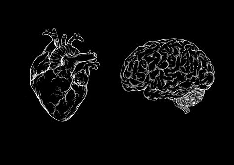 Brain And Heart Aesthetic, Psychology Desktop Wallpaper, Human Brain Aesthetic, Psychology Wallpaper Desktop, Macbook Wallpaper Aesthetic Dark, Anatomical Heart Drawing, Spiritual Drawings, Psychology Wallpaper, Heart Vs Brain