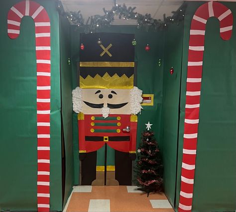 Door decorating competition Christmas Theme Door Decorating Contest, Nutcracker Classroom Door, Winter Door Decorations Classroom, Door Decorations Classroom Christmas, Christmas Door Decorating Contest, Winter Door Decorations, Door Decorating Contest, Christmas Door Decoration, Fun Office