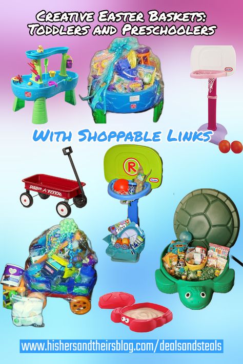 This Amazon Deals+Steals is a few of the best creative Easter Basket Ideas for toddlers and preschoolers, along with links to affordable options to fill the “basket.” All picks are always rated 4 stars+, and have great reviews. Go to: www.hishersandtheirsblog.com/dealsandsteals to shop this and other posts. @HisHersandTheirsBlog Easter | Toddler | 2023 | Basket Stuffers | Kids | Family | Affordable | Lifestyle | Easter Egg Basket | Egg Hunt | Toys | Preshooler | 2 3 4 5 Year old | Boy | Girl Toddler Easter Basket Ideas Boys, Easter Basket For 2 Yo, Easter Basket 5 Year Boy, Easter Basket Toddler Boy, Easter Baskets For Boys 8-10, Cheap Easter Baskets, Creative Easter Basket Ideas, Easter Basket Ideas For Girls 3-5, Basket Themes