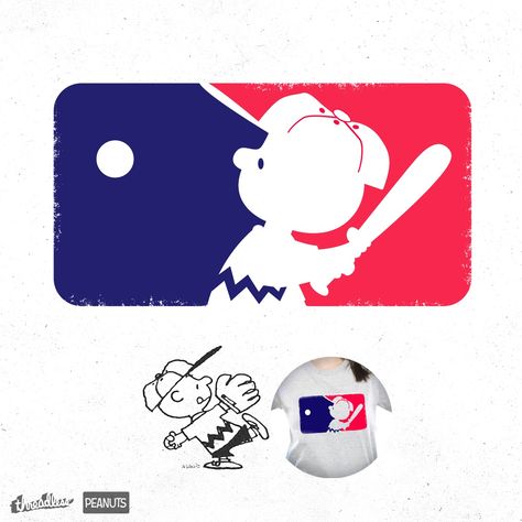 The Peanuts Baseball League on Threadless Charlie Brown Baseball, Peanuts Baseball, Charles Schulz, The Peanuts, Charlie Brown, Peanut, Projects To Try, Snoopy, Cricut