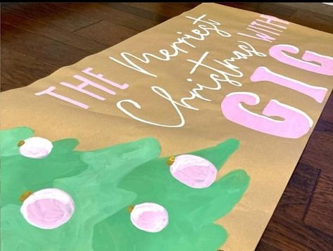 Three 🤍 Triple post Saturday⚡️ Christmas Brown Paper Banner Ideas, Painted Banners, Christmas Banner, Paper Banners, Christmas Banners, April 27, Brown Paper, Painted Signs, Kraft Paper