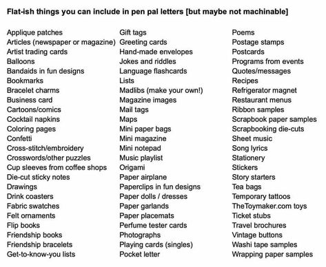 Things To Include In A Love Letter, Things To Write In Letters, Things To Send In A Letter, What To Put In Letters, Things To Add To Letters, Penpal Gift Ideas, Personal Letter To Best Friend, What To Write In A Letter, Things To Put In A Letter