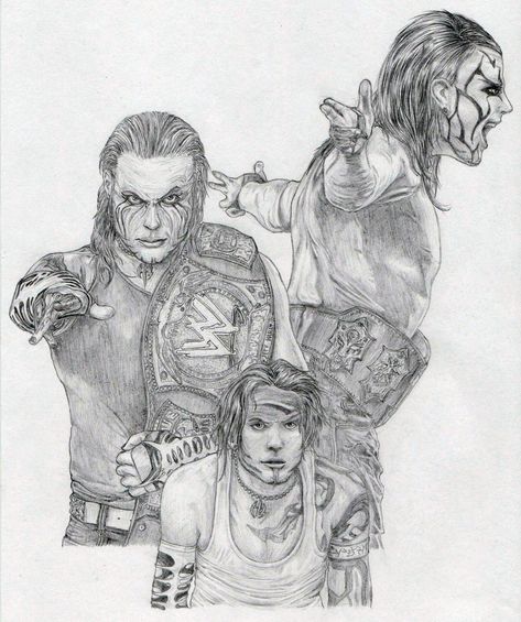 Jeff Hardy Tattoos, Wwe Jeff Hardy, Aj Styles Wwe, The Hardy Boyz, Matt Hardy, Wwe Superstar Roman Reigns, Jeff Hardy, Hardy Boys, Black And White Artwork