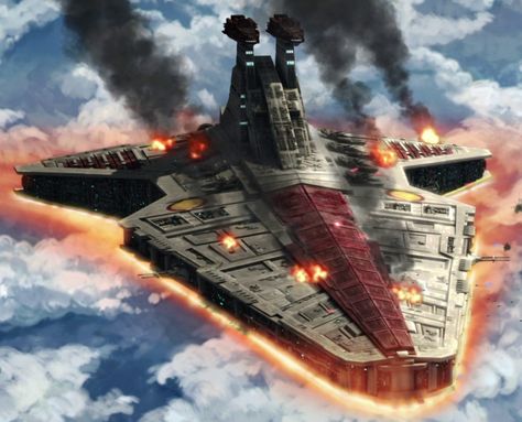 Venator-Class Star Destroyer (STAR WARS: THE CLONE WARS) Star Wars Venator, Star Wars Photos, Jedi General, Star Wars Spaceships, Star Wars The Clone Wars, Capital Ship, Star Wars Books, Star Wars Vehicles, Starship Design