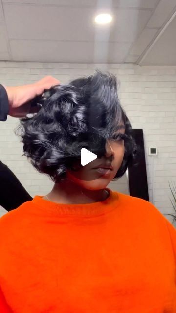 Oprah Winfrey Hairstyles, Deep Side Part Curly Bob, Rods Hairstyles For Black Women, Black Hair Roller Set Styles, Curly Short Bob Hairstyles Black Women, 90s Curly Bob, Roller Set Natural Hair Short 4c, Interview Hairstyles For Black Women, Curl Hair With Rollers