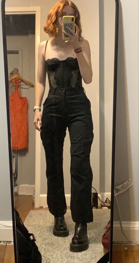 Corset Overalls, All Black Outfit, Night Out, Overalls, Outfit Ideas, Pants, Clothes, Trousers