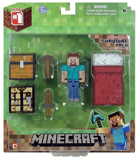 Amazon.com: Minecraft Core Player Survival Pack Action Figure: Toys & Games Minecraft Action Figures, Minecraft Overworld, Survival Pack, Minecraft Gifts, Minecraft Video Games, Minecraft Toys, Best Christmas Toys, Minecraft Steve, Minecraft Survival