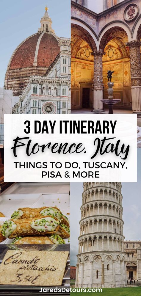 Planning a trip to Florence, Italy on your summer Europe trip? This travel guide is just what you need! We have the perfect 3-day Florence itinerary, featuring the best things to do in Florence, day trips to Tuscany and Pisa, Florence restaurants, and all the travel tips for a fantastic Florence trip. Click through for the complete Florence, Italy travel guide! Europe travel Florence 3 Day Itinerary, Things To Do In Pisa Italy, Florence Italy Itinerary, Florence Winter, 3 Days In Florence, Florence Shopping, Summer Europe Trip, One Day In Florence, Florence Itinerary