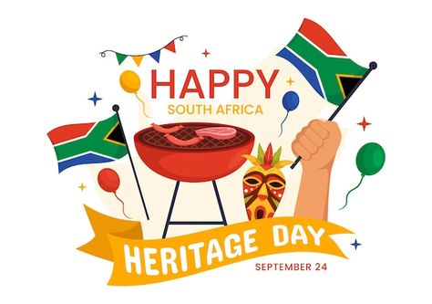 Happy heritage day south africa illustra... | Premium Vector #Freepik #vector #heritage-day #south-africa #national #unity-day Heritage Day South Africa Posters, Happy Heritage Day South Africa, South Africa Illustration, Happy Heritage Day, Heritage Day South Africa, Africa Illustration, South Africa Quotes, South African Heritage, Africa Quotes