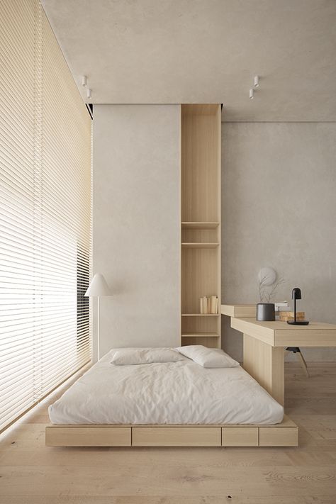 Bedroom Design Luxury, Small Room Interior, Minimalist Bedroom Small, Japan Interior, Small Bedroom Interior, Bedroom Minimalist, Zen Bedroom, Japandi Interior, Minimalist Home Interior