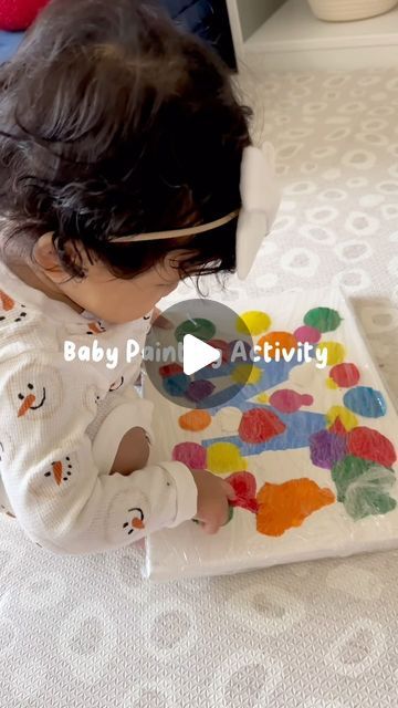 Finger Painting For Toddlers, Mess Free Painting, Painted Initials, Toddler Painting, Easy Toddler Activities, Kindergarden Activities, Baby Painting, Pre K Activities, Painting Activities