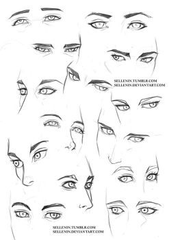 Eyes practice 2 by Sellenin Eyes Practice, Lineart Inspiration, Mata Manga, Realistic Eye Drawing, Manga Eyes, 얼굴 드로잉, Eye Drawing Tutorials, Výtvarné Reference, Drawing Eyes