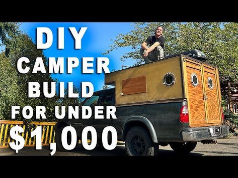 Diy Truck Camper Interior, Homemade Pickup Camper, Camper Shell Ideas, Truck Camper Diy, Truck Camper Build Diy, Diy Truck Topper, Homemade Truck Camper, Diy Truck Bed Camper, Diy Truck Camper