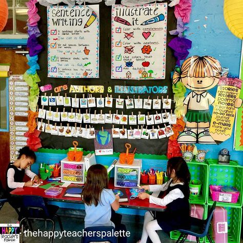 Ok, can we just pause and praise this writing center that @thehappyteacherspalette set up in her classroom? I absolutely love it! #teacherlife #teachersfollowteachers #teachersofinstagram #teachershelpingteachers