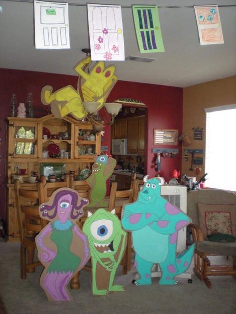 Scare Floor Monsters Inc, Monster Inc Door Decorations, Monsters Inc Door Decs, Monster Inc Hallway Decorations, Monsters Inc Ra Theme, Monsters Inc Decorations, Monsters Inc Party, Monsters Inc Halloween, Hallway Decorations