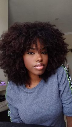 Afro Fringe Hairstyles, Models With Afro Hair, Round Afro Natural Hair, Curly Afros For Black Women, Shaped Afro Natural Hair, Afro With Bangs 4c, 4c Hair Bangs, Coily Bangs, Natural Hair Bangs Black Women