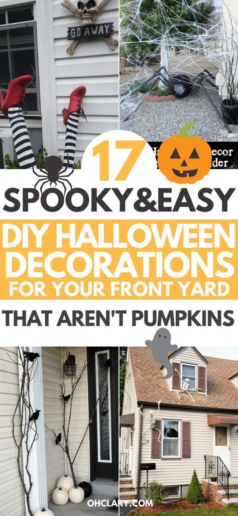 The Best DIY Halloween decorations for outdoor and yard to turn your porch into a haunted house. How to make graveyards, spider webs, chicken wire ghosts and other awesome and scary. These are so easy to make even kids can do them. #halloween #halloweendecorations Halloween Outdoor Decorations Diy, Diy Zombie Decorations, Chicken Wire Ghost, Wire Ghosts, Zombie Decorations, Dollar Store Halloween Decorations, Halloween Decoration Ideas, Halloween Diy Outdoor, Easy Diy Halloween Decorations