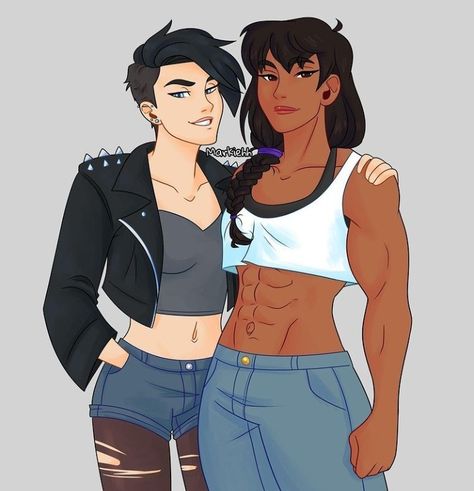 Theyna Fanart, Thalia And Reyna, Percy Jackson Drawings, Percy Jackson Comics, Thalia Grace, Percy Jackson Ships, Greek Mythology Humor, Pjo Hoo, Percy Jackson Characters