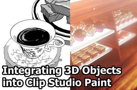 Integrating 3D Objects into CSP by Lillie7321 - CLIP STUDIO TIPS Clip Studio Paint Tutorial, Black And White Comics, Art Clip, Out Of Focus, 3d Background, Clip Studio Paint, Background Pictures, Art Tips, Drawing Tips