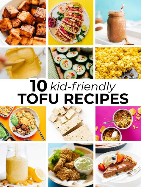 Vegetarian Tofu Recipes, Tofu Recipes Easy, Vegetarian Kids, Vegetarian Sushi, Vegetarian Recipes Lunch, Vegan Kids Recipes, Vegetarian Meals For Kids, Tofu Dishes, Vegan Kids