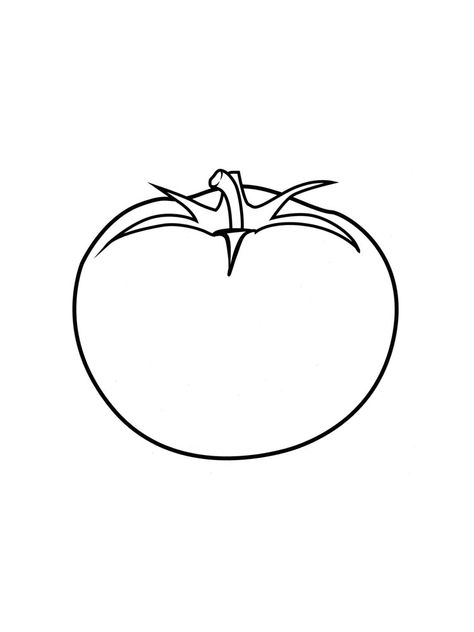 https://kidipaint.com/coloring-pages/food/vegetables-5/ Check more at https://kidipaint.com/coloring-pages/food/vegetables-5/?utm_source=pinterest Tomato Coloring Page, Tomato Tattoo, Tomato Drawing, Vegetable Drawing, Skull Sleeve, Skull Sleeve Tattoos, Window Color, Tomato Vegetable, Black N White