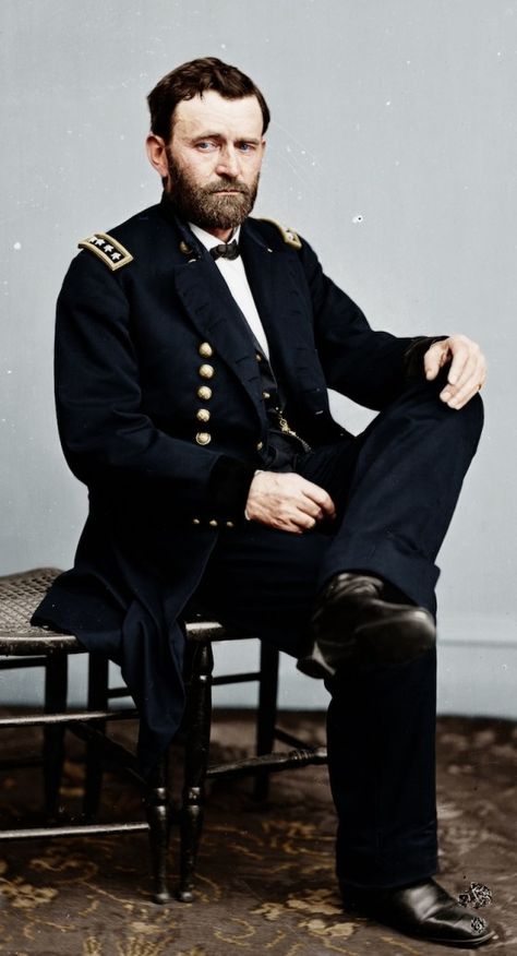 Colorized History, Colorized Historical Photos, Ulysses Grant, Ulysses S Grant, Union Army, Us History, Military History, Historical Photos, Nebraska