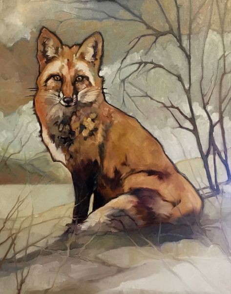 Peggy Judy | OIL | Fox Peggy Judy, Fox In Winter, Awesome Paintings, Wildlife Wall Art, Painting Animals, Painting References, Fox Painting, Horse Posters, Animal Artwork