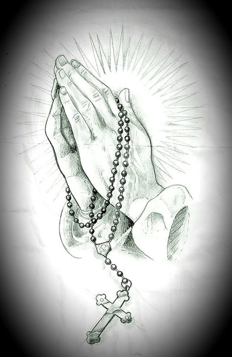 Rosary Drawing, Blue Rosary, Praying Hands, Drawing Inspo, Pencil Art Drawings, Rosary Beads, Mermaid Art, Pencil Art, Pencil Drawing