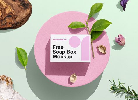 Soap Box Design, Box Mockup Free, Natural Homemade Soap, Homemade Soap Bars, Package Mockup, Free Packaging Mockup, Cosmetics Mockup, Products Photography, Packaging Designs