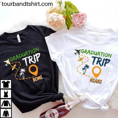 Graduation celebration, Graduation trip souvenir, Graduaiton Trip 2024 Shirt, Custom Destination Tshirt, Graduation Travel Shirts, Trip Gift Senior Trip Shirts, Travel Tshirt, Senior Trip, Graduation Shirts, Graduation Celebration, Travel Shirts, Vacation Shirts, Iron Decor, Shirt Ideas