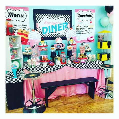 1950's Sock Hop Birthday Party Ideas | Photo 6 of 20 | Catch My Party Elvis Poster, 1950s Party Ideas, 50s Cake, 50s Birthday, Grease Theme, Elvis Style, Grease Lightning, Fifties Party, Grease Party