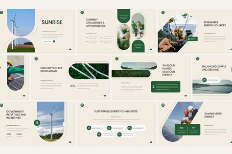 Sustainable Energy Presentation Template Energy Presentation Design, Sustainability Presentation, Energy Presentation, Ad Template, Template Presentation, Sustainable Energy, Design Tips, Presentation Template, Renewable Energy