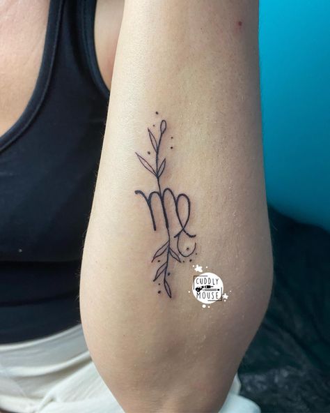 Virgo Flower Tattoo, Virgo Flower, Virgo Constellation Tattoo, Virgo Tattoo Designs, Tato Jari, Map Tattoos, Virgo Tattoo, Zodiac Tattoos, Butterfly Tattoo Designs