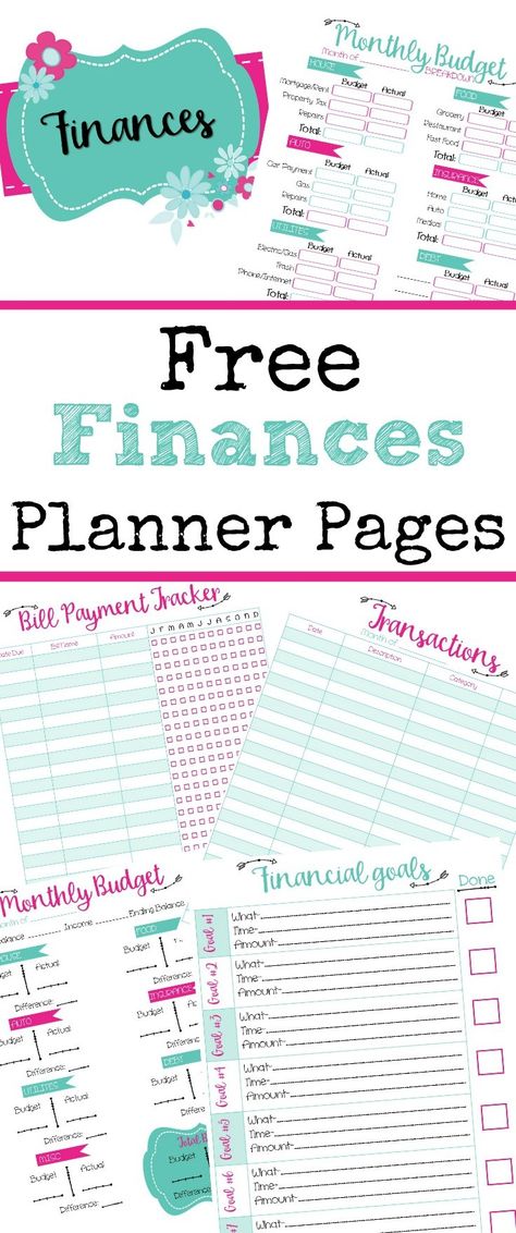 Free Finances Planner Pages | Monthly Budget | Transaction Sheet | Payment Tracker | Financial Goal | Calm & Wave Free Budget Printables, Finance Printables Free, Budget Planner Free, Payment Tracker, Finance Printables, Finance Binder, Free Budget, Monthly Budget Planner, Finance Organization