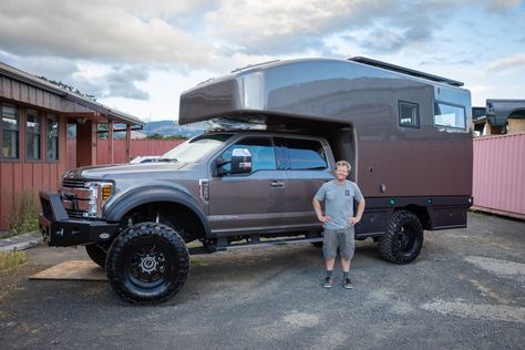 In the Spotlight: Bahn Camper Works’ Custom Flatbed 11 | Truck Camper Adventure Pick Up Truck Camper, Flatbed Camper Diy, Party Pontoon, Custom Flatbed, Expedition Overland, Pickup Camper, Flatbed Truck, Truck Flatbeds, Overland Trailer