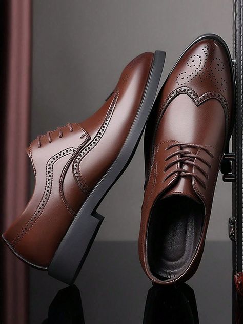 . #fashion #shoes #mensfashion Brogues Shoes, Rugged Boots, Business Shoes, Brogue Shoes, Shoe Inspiration, Everyday Shoes, Shoes Brown, Brown Brown, Wedding Business