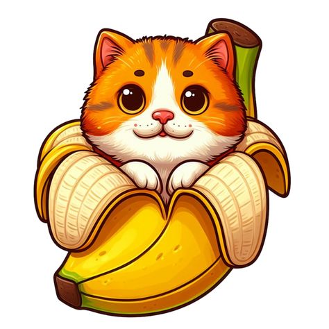 Banana Png, Banana Funny, Cartoon Banana, Bow Drawing, Banana Cat, Fox Dog, Funny Greetings, Cute Black Cats, Funny Character