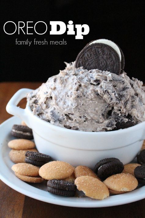 Oreo Dip, Dip Dessert, Oreo Treats, Oreo Desserts, Smores Dessert, Diy Dessert, Fresh Meals, Family Fresh Meals, Sweet Dips