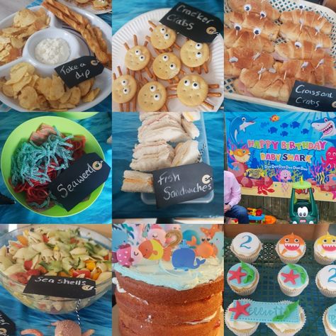 Food Ideas For Under The Sea Party, Under The Sea Snacks, Under The Sea Food, Under The Sea Food Ideas, Under The Sea Party Food, Water Birthday Parties, Sea Party Food, Water Birthday, Theme Snack