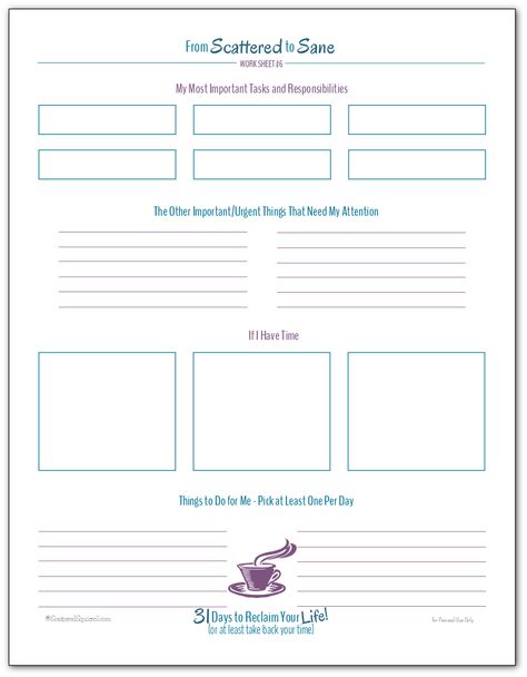 Printable worksheet for Setting Priorities Priority Worksheet, Accountability Worksheets, Time Management Essay, Time Management Printable, Time Management Worksheet, Time Management College, Organization Xiii, Time For Coffee, Goals Printable